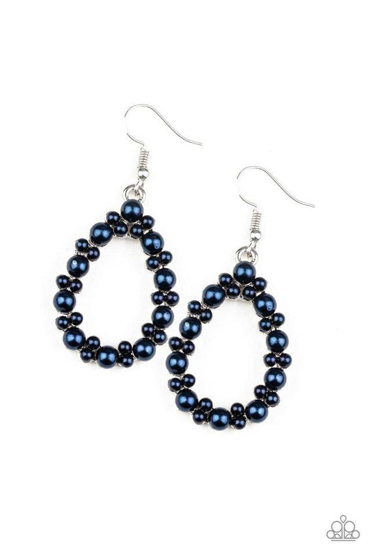 Paparazzi Earring ~ Pearl Spectacular - Blue