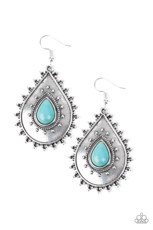 Paparazzi Earring ~ Desert Drama - Blue