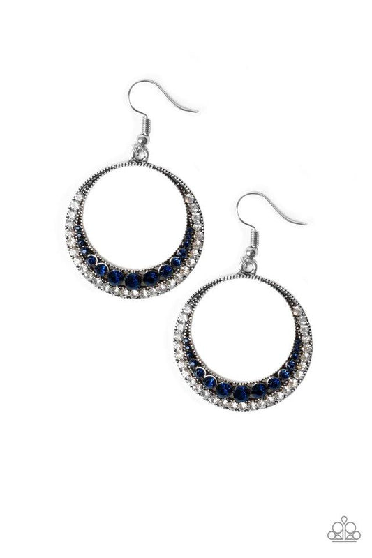 Paparazzi Earring ~ Demanding Dazzle - Blue