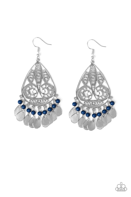 Paparazzi Earring ~ Mermaid Mojito - Blue