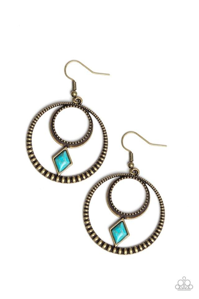 Paparazzi Earring ~ Tucson Tribute - Brass