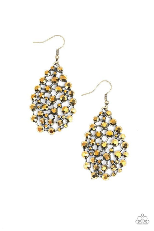 Paparazzi Earring ~ Start With A Bang - Brass