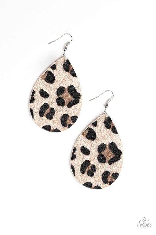 Paparazzi Earring ~ Ra, Ra, Roar - Brown