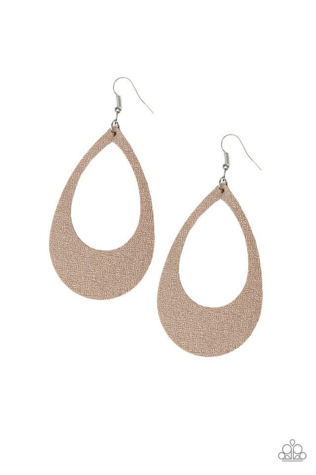 Paparazzi Earring ~ What a Natural - Brown