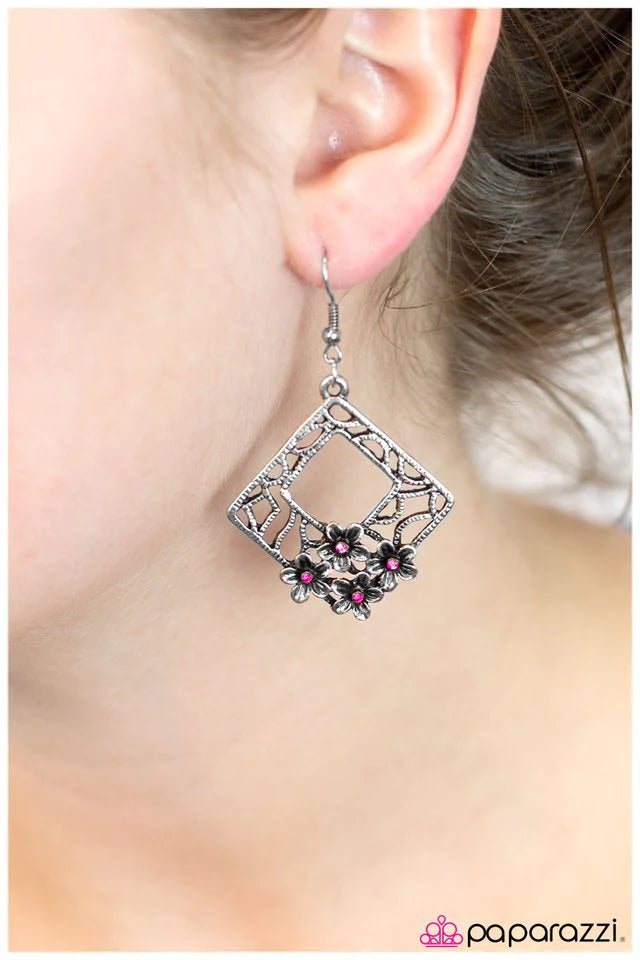 Paparazzi Earring ~ Window Shopping - Pink