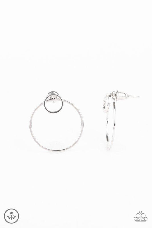 Paparazzi Earring ~ Spin Cycle - Silver