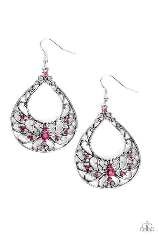 Paparazzi Earring ~ Vine Shine - Pink