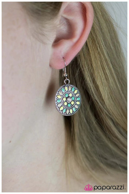 Paparazzi Earring ~ Dont Touch That Sundial - Multi