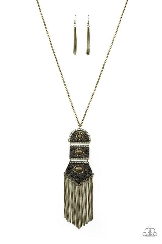 Paparazzi Necklace ~ Tassel Tycoon - Brass