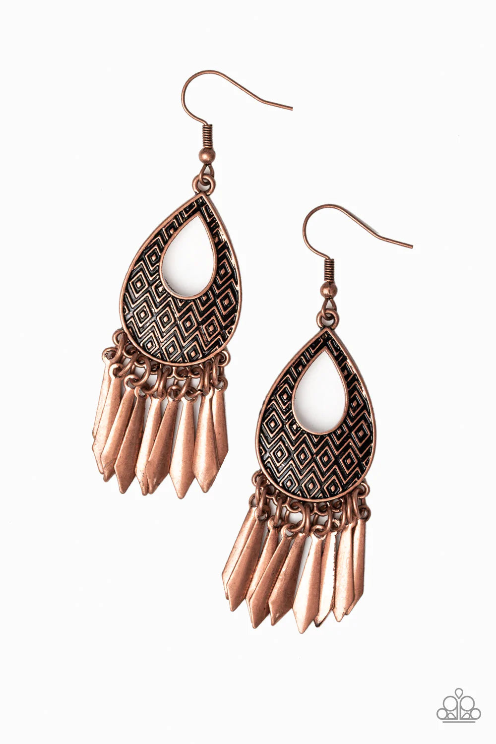 Paparazzi Earring ~ Metallic Funk - Copper