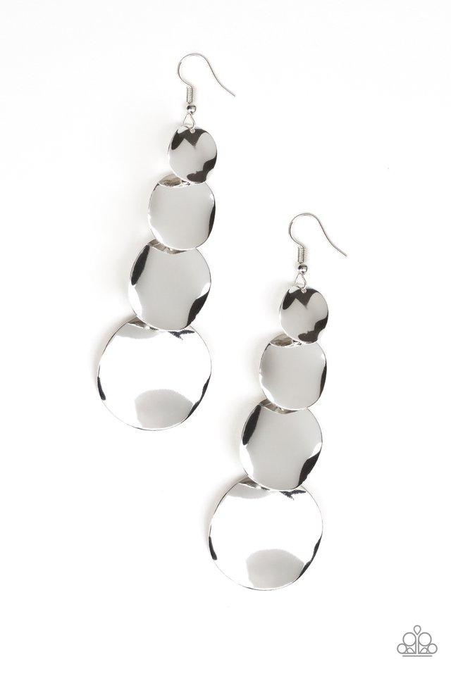 Paparazzi Earring ~ Modern Mecca - Silver