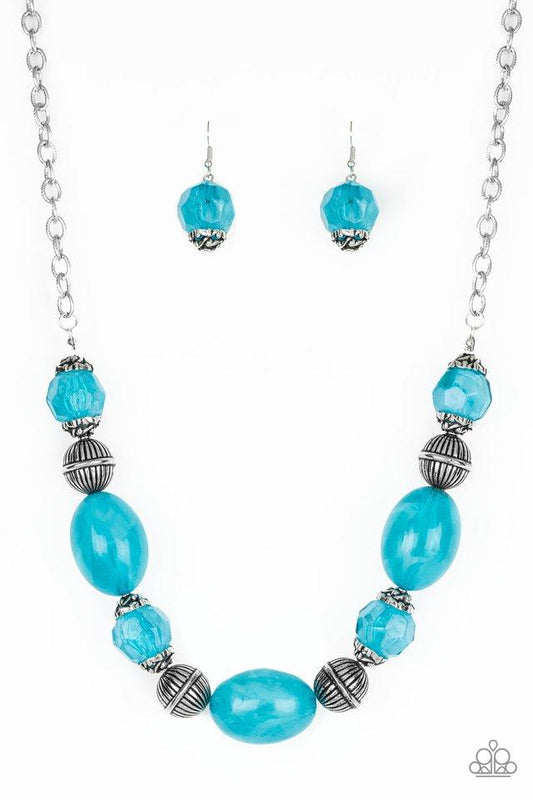 Collar Paparazzi ~ Hielo derretido - Azul