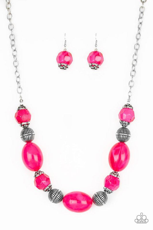 Collar Paparazzi ~ Hielo derretido - Rosa