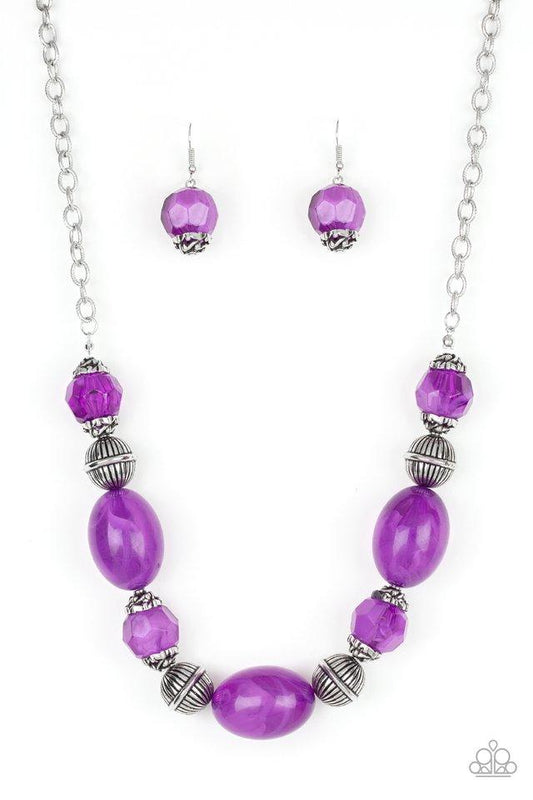 Paparazzi Necklace ~ Ice Melt - Purple