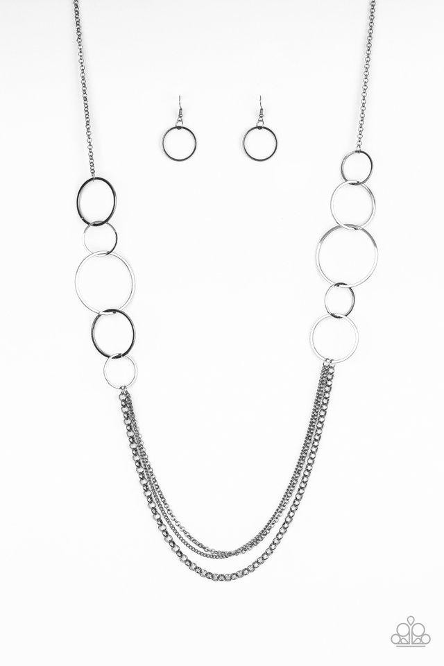 Paparazzi Necklace ~ Ring In The Radiance - Black