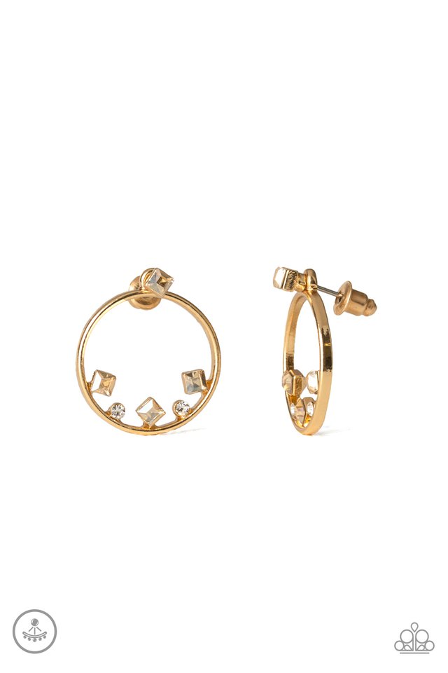 Top-Notch Twinkle - Gold - Paparazzi Earring Image