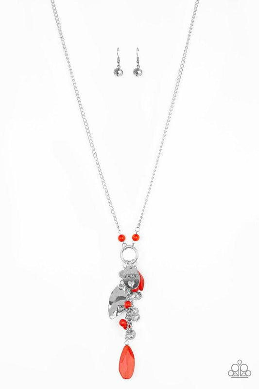 Paparazzi Necklace ~ Hearts Content - Red