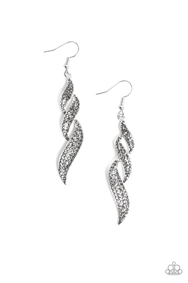 Paparazzi Earring ~ On Fire - Silver