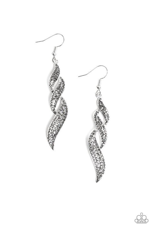 Paparazzi Earring ~ On Fire - Silver