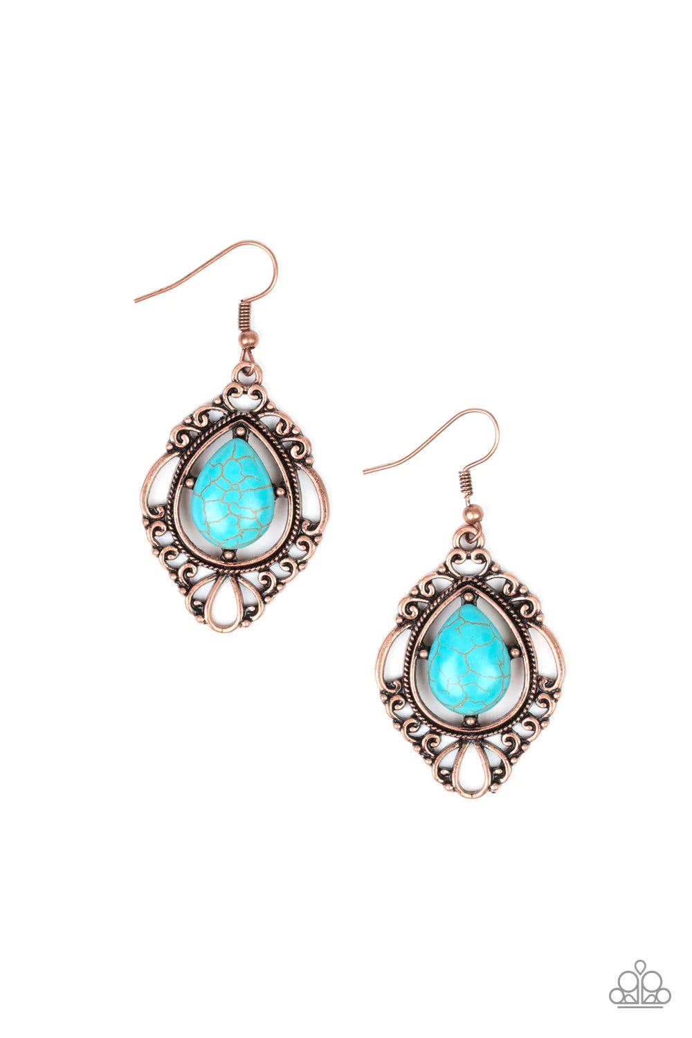 Paparazzi Earring ~ Southern Fairytale - Copper