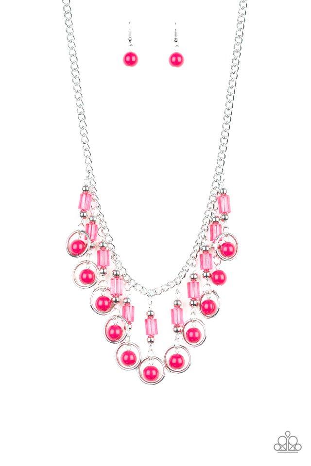 Paparazzi Necklace ~ Cool Cascade - Pink
