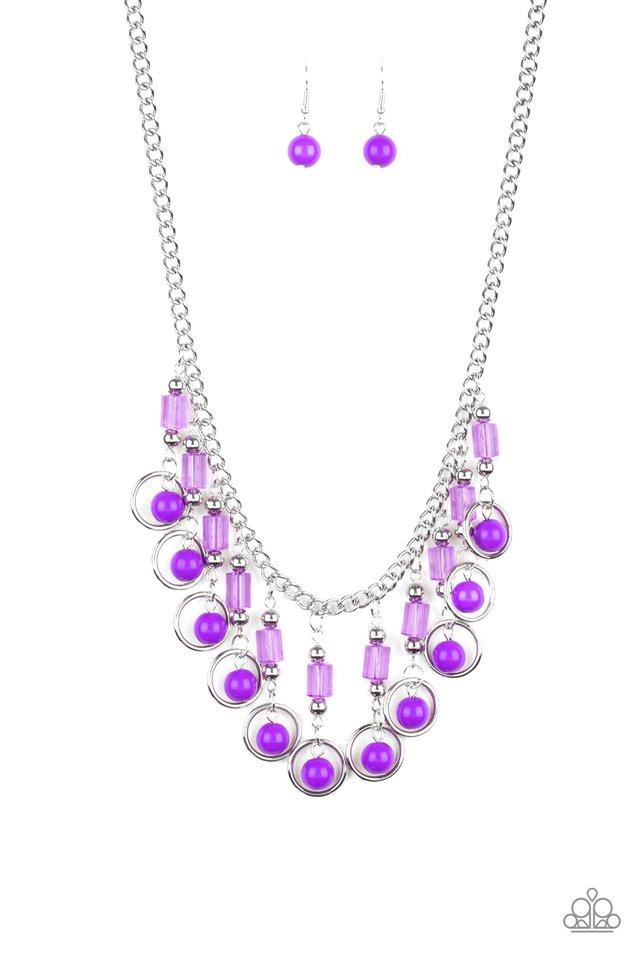 Paparazzi Necklace ~ Cool Cascade - Purple