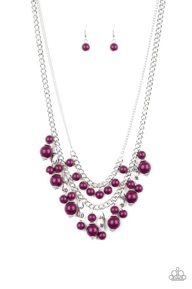 Paparazzi Necklace ~ Beautifully Beaded - Purple