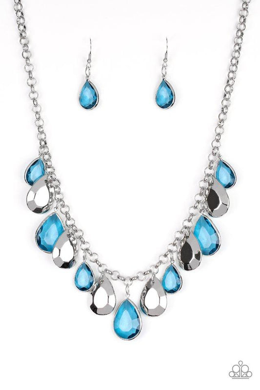 Paparazzi Necklace ~ CLIQUE-bait - Blue