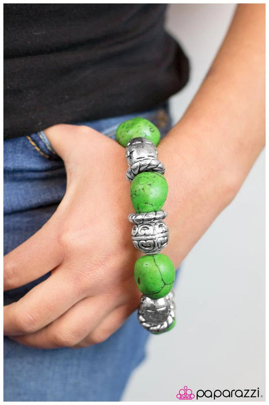 Pulsera Paparazzi ~ PD Te amo - Verde