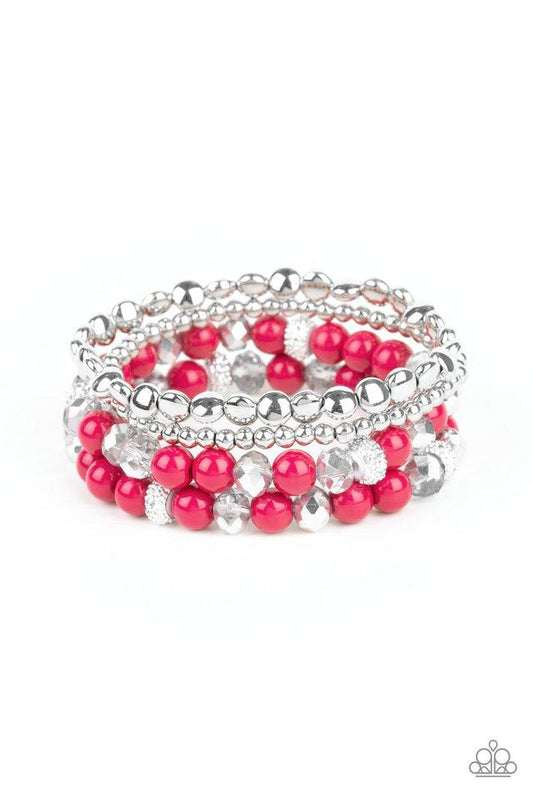 Pulsera Paparazzi ~ Socialize - Rosa