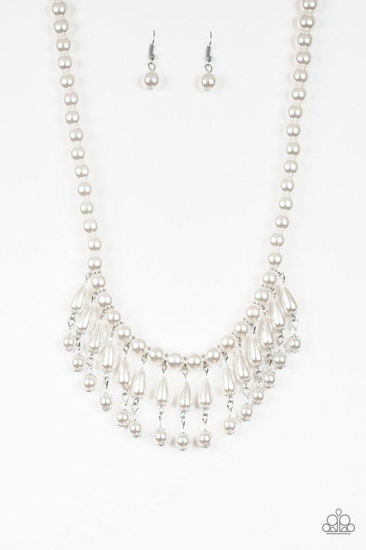 Paparazzi Necklace ~ Miss Majestic - White