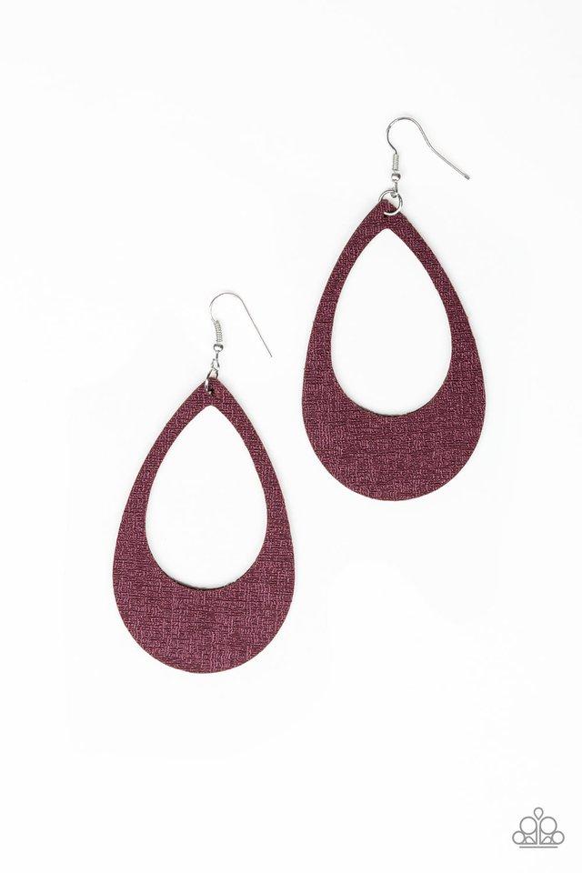 Paparazzi Earring ~ What a Natural - Purple