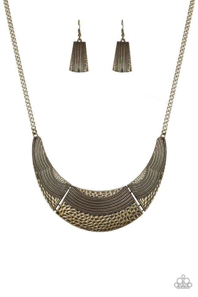 Paparazzi Necklace ~ Utterly Untamable - Brass