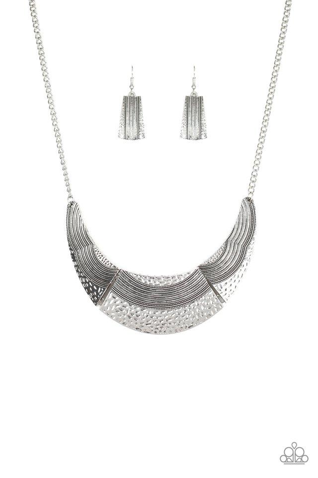 Collar Paparazzi ~ Totalmente indomable - Plata