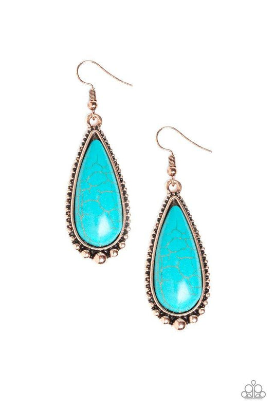 Paparazzi Earring ~ Desert Quench - Copper