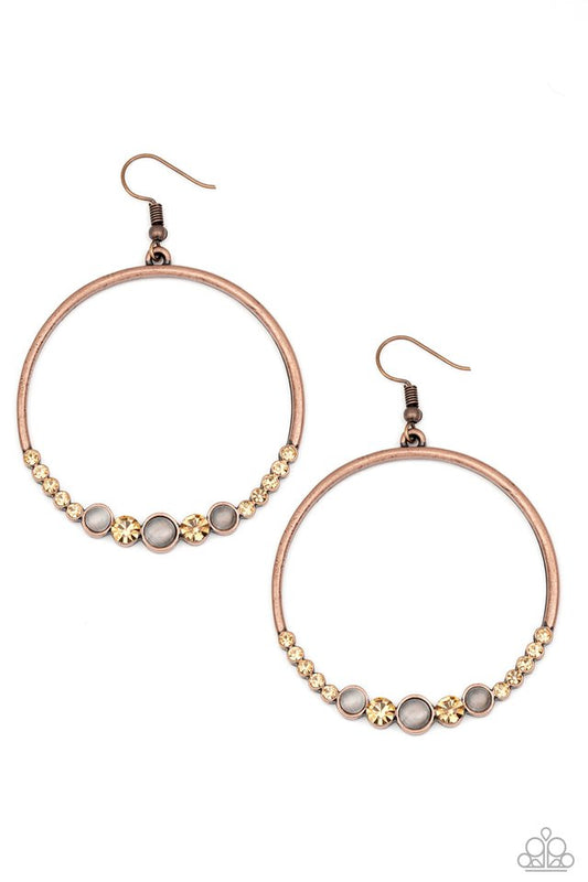 Dancing Radiance - Copper - Paparazzi Earrings Image