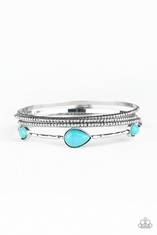 Pulsera Paparazzi ~ Sandstone Storm - Azul