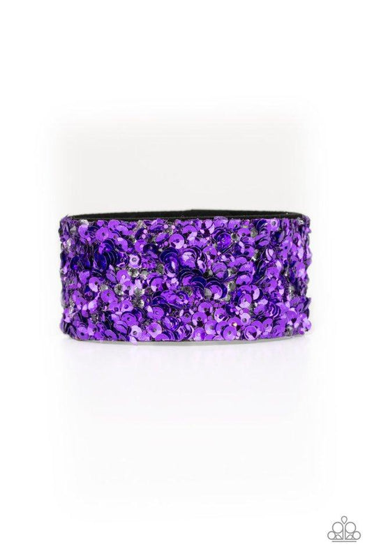 Paparazzi Bracelet ~ Starry Sequins - Purple