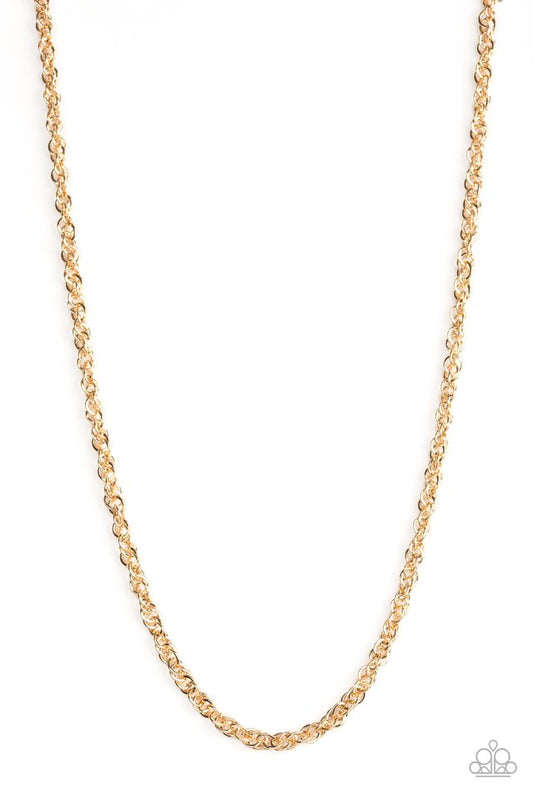 Lightweight Division - Gold - Paparazzi Necklace Image