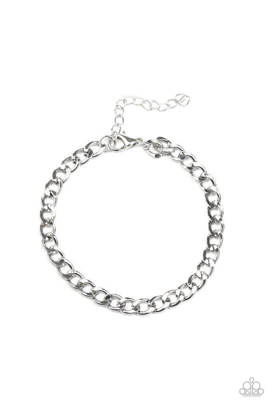 Pulsera Paparazzi ~ Halftime - Plata