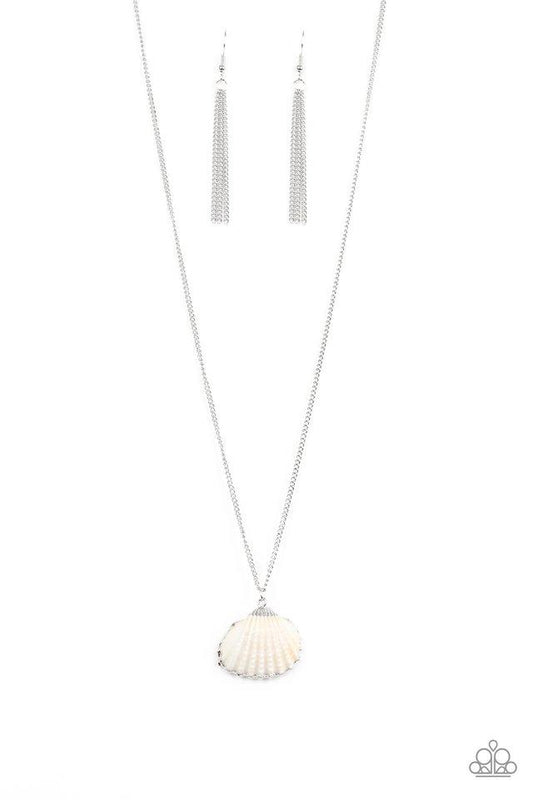 Paparazzi Necklace ~ Show and SHELL - Silver