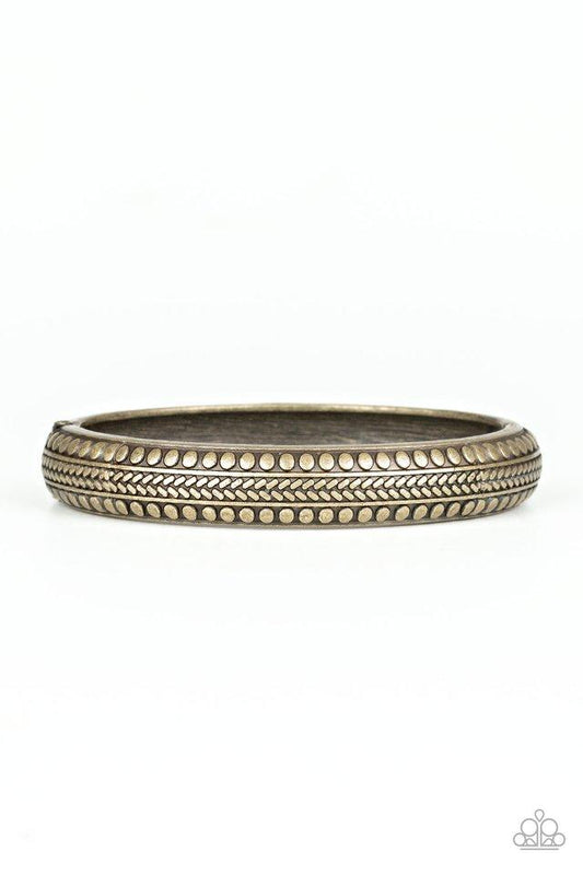 Paparazzi Bracelet ~ Zimbabwe Zen - Brass