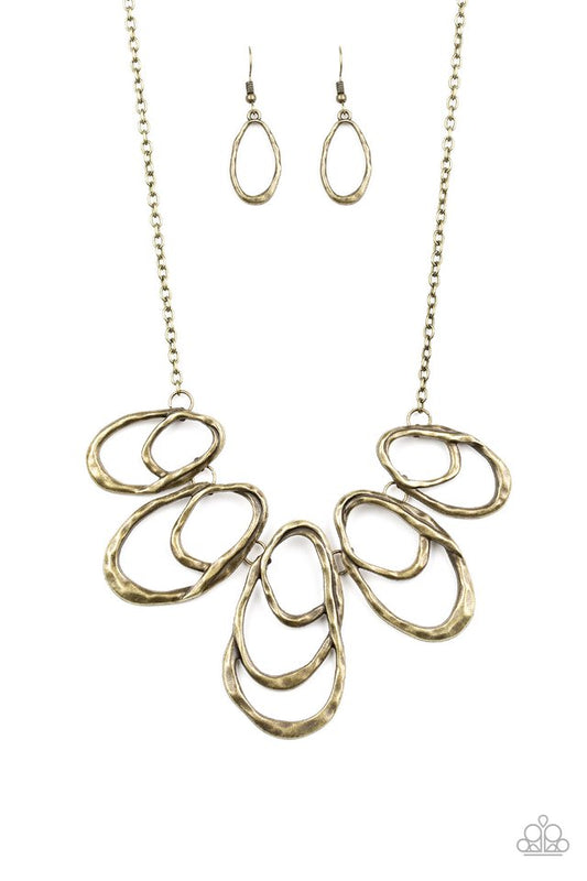 Terra Storm - Brass - Paparazzi Necklace Image