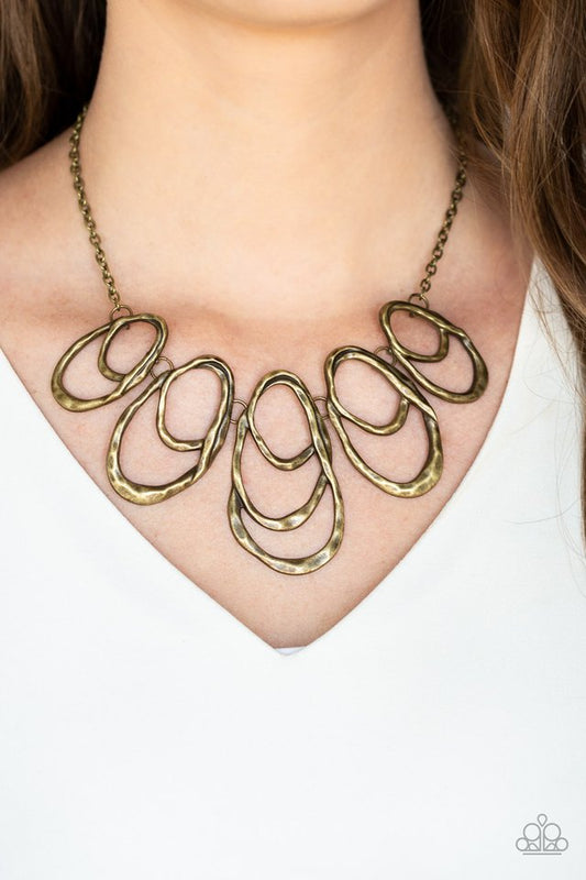 Terra Storm - Brass - Paparazzi Necklace Image