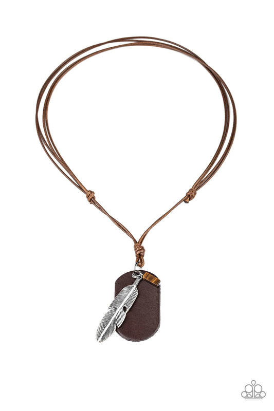 Paparazzi Necklace ~ Flying Solo - Brown