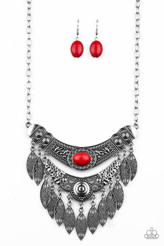 Paparazzi Necklace ~ Island Queen - Red