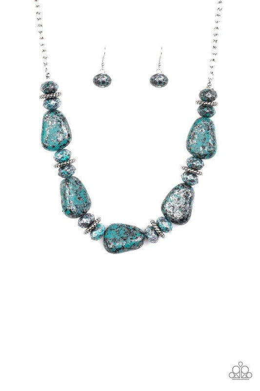 Paparazzi Necklace ~ Prehistoric Fashionista - Blue