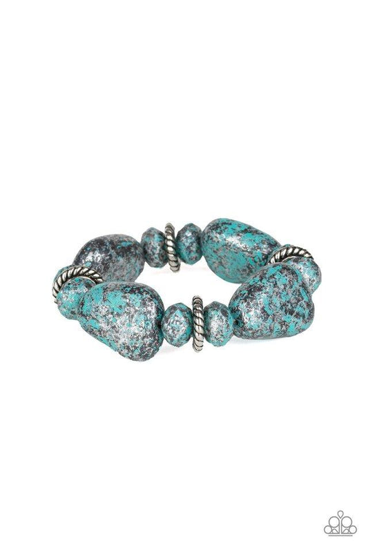 Paparazzi Bracelet ~ Stone Age Envy - Blue