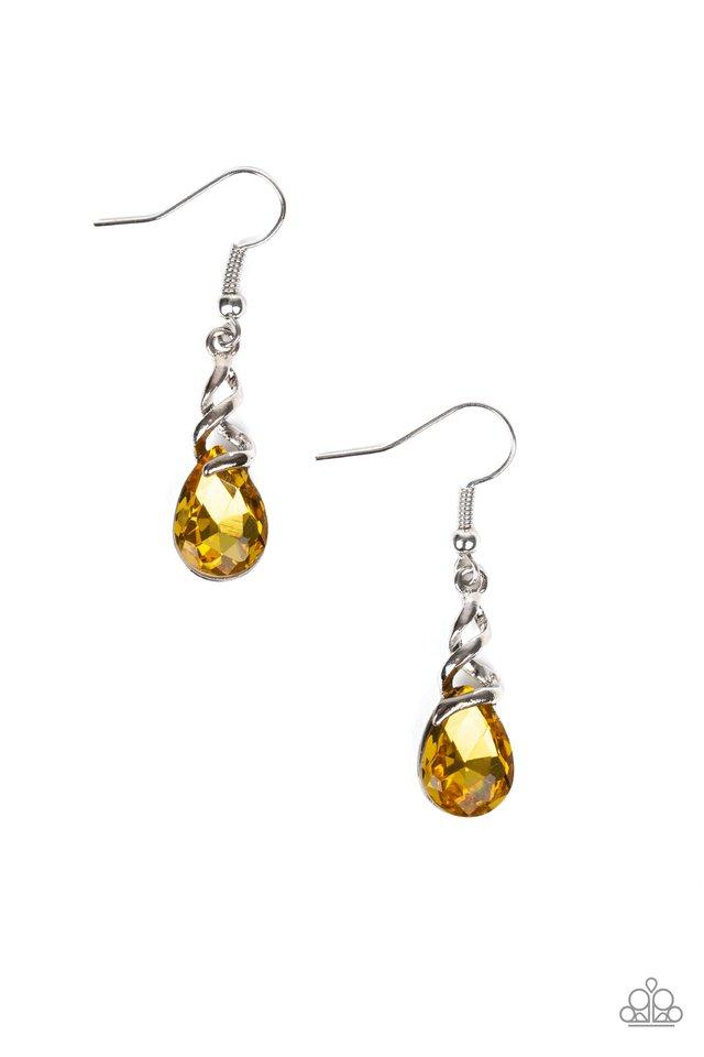 Paparazzi Earring ~ Totally Timeless - Yellow