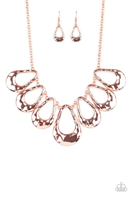 Collar Paparazzi ~ Teardrop Envy - Cobre